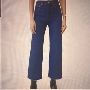 Redone cropped jeans
